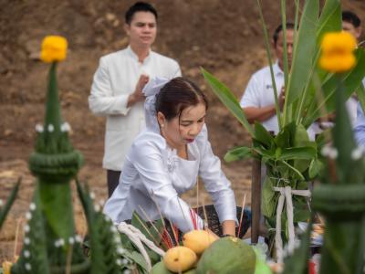 พิธียกเสาเอกและเสาโท สำนักงานสหกรณ์ฯ แห่งใหม่