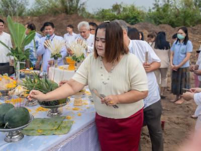 พิธียกเสาเอกและเสาโท สำนักงานสหกรณ์ฯ แห่งใหม่