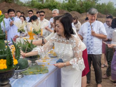 พิธียกเสาเอกและเสาโท สำนักงานสหกรณ์ฯ แห่งใหม่