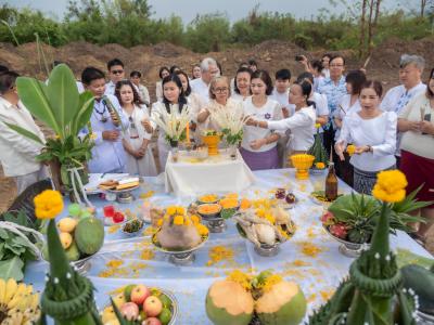 พิธียกเสาเอกและเสาโท สำนักงานสหกรณ์ฯ แห่งใหม่