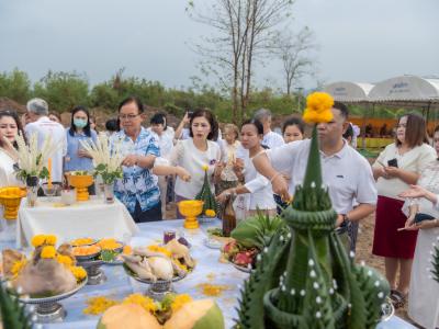 พิธียกเสาเอกและเสาโท สำนักงานสหกรณ์ฯ แห่งใหม่
