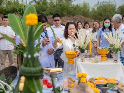พิธียกเสาเอกและเสาโท สำนักงานสหกรณ์ฯ แห่งใหม่