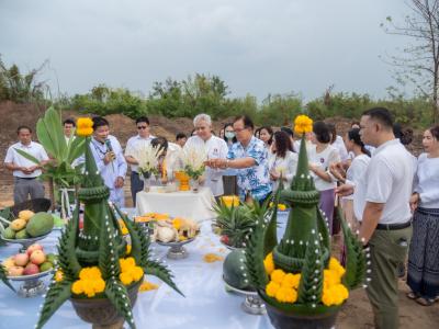 พิธียกเสาเอกและเสาโท สำนักงานสหกรณ์ฯ แห่งใหม่
