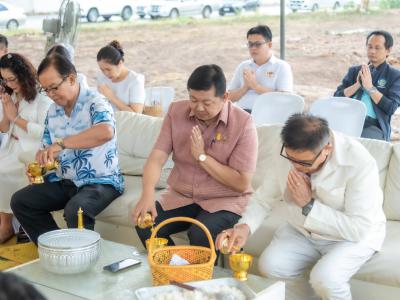 พิธียกเสาเอกและเสาโท สำนักงานสหกรณ์ฯ แห่งใหม่