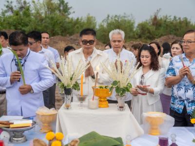 พิธียกเสาเอกและเสาโท สำนักงานสหกรณ์ฯ แห่งใหม่