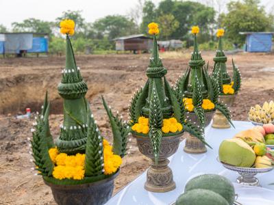 พิธียกเสาเอกและเสาโท สำนักงานสหกรณ์ฯ แห่งใหม่