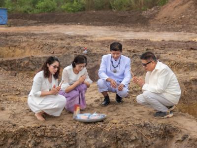 พิธียกเสาเอกและเสาโท สำนักงานสหกรณ์ฯ แห่งใหม่