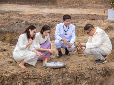 พิธียกเสาเอกและเสาโท สำนักงานสหกรณ์ฯ แห่งใหม่