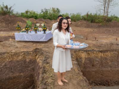 พิธียกเสาเอกและเสาโท สำนักงานสหกรณ์ฯ แห่งใหม่