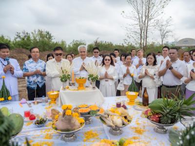พิธียกเสาเอกและเสาโท สำนักงานสหกรณ์ฯ แห่งใหม่