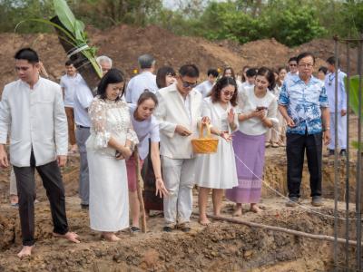 พิธียกเสาเอกและเสาโท สำนักงานสหกรณ์ฯ แห่งใหม่