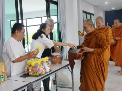 ทำบุญขึ้นบ้านใหม่อาคารสำนักงานสหกรณ์ออมทรัพย์สาธารณสุขจังหวัดหนอ