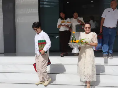 ทำบุญขึ้นบ้านใหม่อาคารสำนักงานสหกรณ์ออมทรัพย์สาธารณสุขจังหวัดหนอ