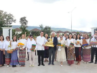 ทำบุญขึ้นบ้านใหม่อาคารสำนักงานสหกรณ์ออมทรัพย์สาธารณสุขจังหวัดหนอ