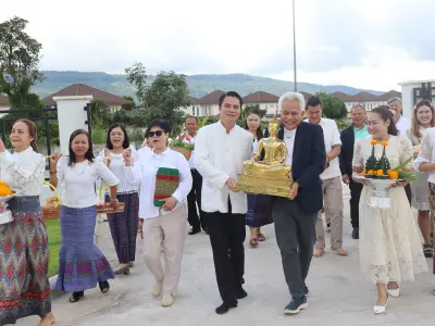 ทำบุญขึ้นบ้านใหม่อาคารสำนักงานสหกรณ์ออมทรัพย์สาธารณสุขจังหวัดหนอ