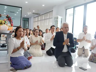 ทำบุญขึ้นบ้านใหม่อาคารสำนักงานสหกรณ์ออมทรัพย์สาธารณสุขจังหวัดหนอ